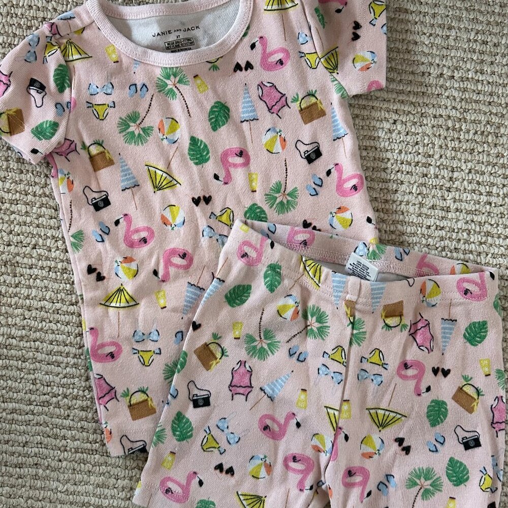 Janie and Jack Tropical Pajama Set - 2T